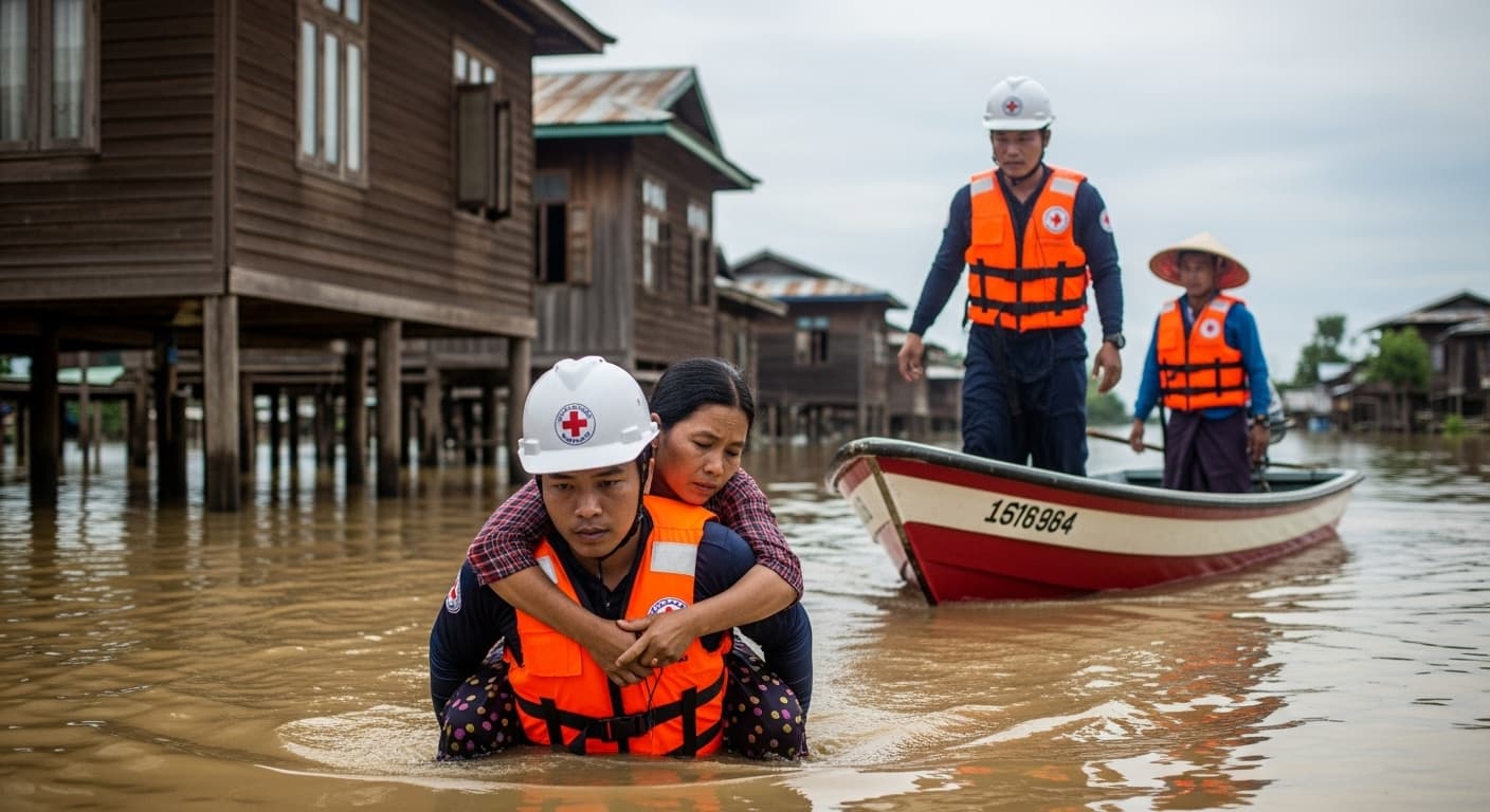 A person placing money in a donation box