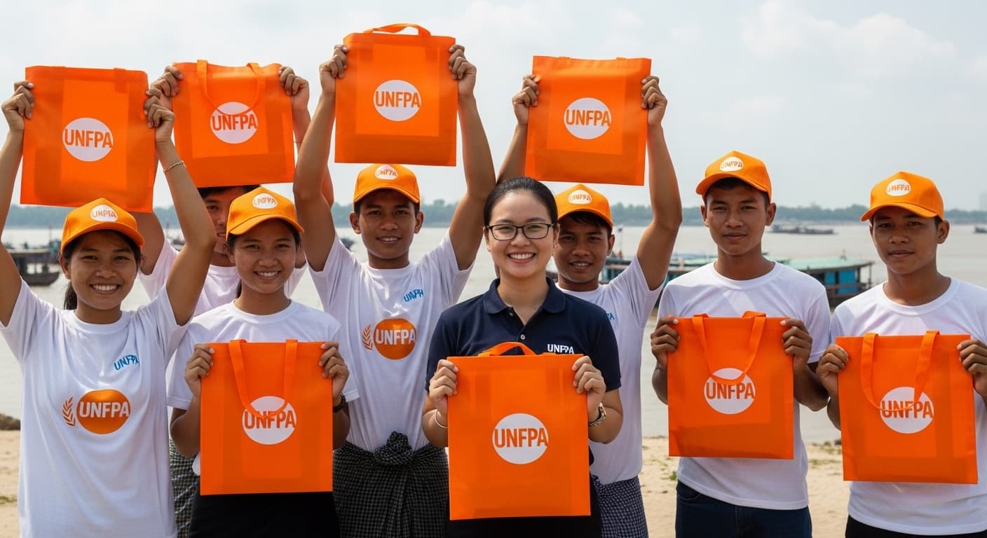 A community gathering for a charity event